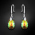 Sudraba auskari "Baroka III (Vitrail Medium)" ar Swarovski™ kristāliem